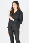 เสื้อเชิ้ตแต่งลูกไม้ - Lace Puff Sleeves Cotton Shirt