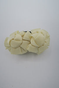 กิ๊ปหนีบผมเเต่งริบบิ้นซาติน - Beauty Ribbon Rose Flower Bow Jaw Clip Barrette Hair