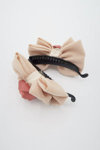 กิ๊ปหนีบผม - Rose Flower Bow Jaw Clip Barrette Hair