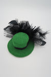 กิ๊ปหนีบผมเเต่งหมวกติดผ้ามุ้ง - Feather & Mesh Flower Fascinator with Hair Pinch Clip