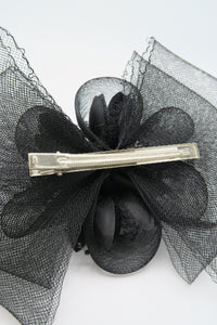 กิ๊ปหนีบผม - Feather & Mesh Flower Fascinator with Hair Pinch Clip