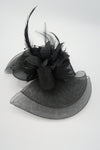 กิ๊ปหนีบผม - Feather & Mesh Flower Fascinator with Hair Pinch Clip