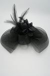 กิ๊ปหนีบผม - Feather & Mesh Flower Fascinator with Hair Pinch Clip