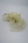 กิ๊ปหนีบผม - Feather & Mesh Flower Fascinator with Hair Pinch Clip