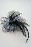 กิ๊ปหนีบผม - Feather & Mesh Flower Fascinator with Hair Pinch Clip