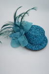 กิ๊ปหนีบผม - Feather & Mesh Flower Fascinator with Hair Pinch Clip