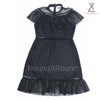 ชุดเดรสค็อคเทลลูกไม้แต่งระบาย - Flounced Ruffles Swirling Midi Silhouette Dress