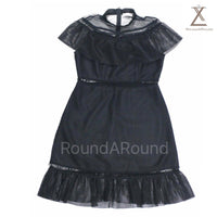 ชุดเดรสค็อคเทลลูกไม้แต่งระบาย - Flounced Ruffles Swirling Midi Silhouette Dress