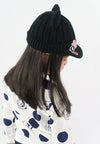 หมวกไหมพรม หมวกแก็ปไหมพรม สำหรับเด็ก - Winter Monster Eyes Visor Knit Hat for Boys and Girls