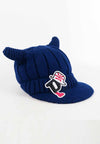 หมวกไหมพรม หมวกแก็ปไหมพรม สำหรับเด็ก - Winter Monster Eyes Visor Knit Hat for Boys and Girls