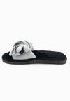 รองเท้าแตะขนเฟอร์ - Plush Faux Fur Rubber Sole House Slipper