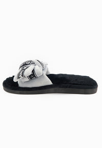 รองเท้าแตะขนเฟอร์ - Plush Faux Fur Rubber Sole House Slipper