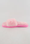 รองเท้าแตะขนเฟอร์  - Plush Faux Fur Rubber Sole House Slipper