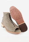 รองเท้าบูท แฟชั่นกันหนาว  - Lace Up Leather Ankle Boots
