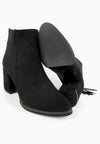 รองเท้าบูทแฟชั่นส้นสูงแต่งพู่ - Pointed Toe Mid Heel Ankle Booไปๅts