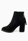รองเท้าบูทแฟชั่นส้นสูงแต่งพู่ - Pointed Toe Mid Heel Ankle Booไปๅts