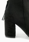 รองเท้าบูทแฟชั่นส้นสูงแต่งพู่ - Pointed Toe Mid Heel Ankle Booไปๅts