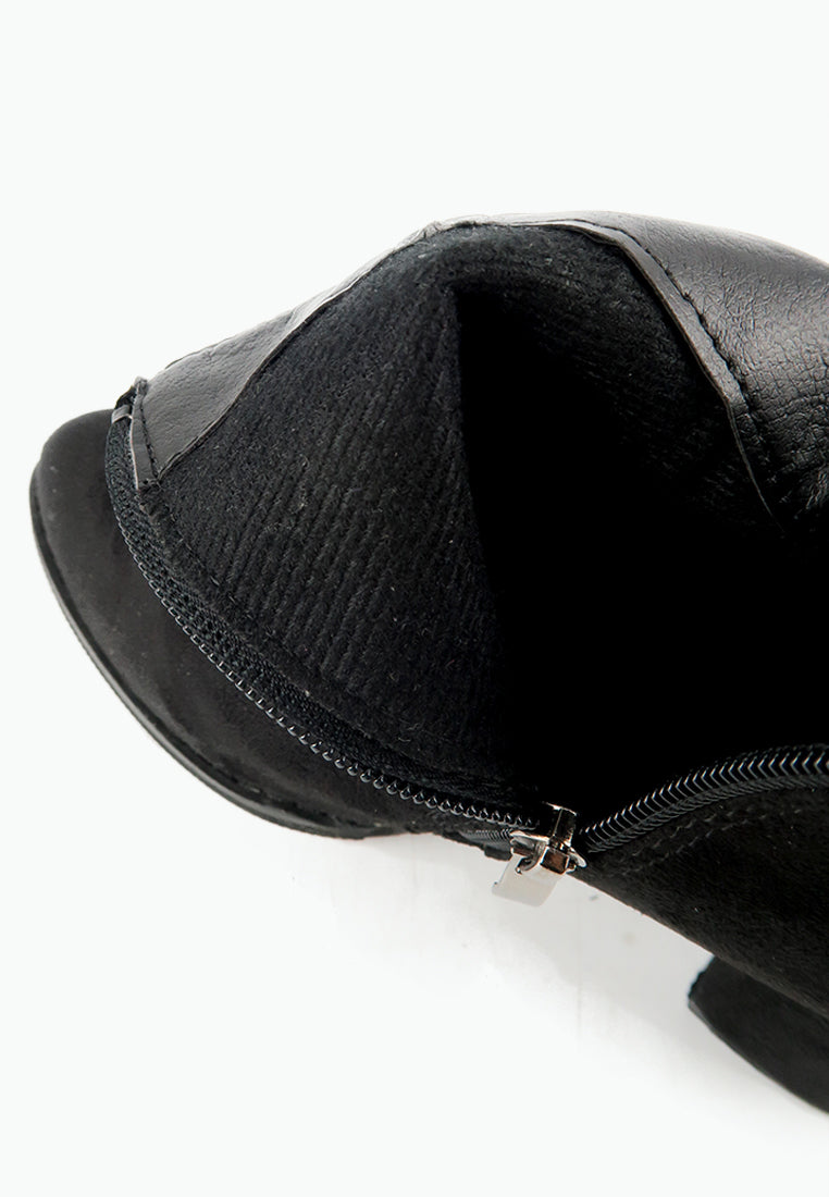 รองเท้าบูทแฟชั่นส้นสูง No. S-388- Pointed Toe Mid Heel Ankle Boots