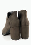 รองเท้าบูทแฟชั่นส้นสูง No. S-388- Pointed Toe Mid Heel Ankle Boots