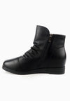 รองเท้าบูทหนังกันหนาว เสริมส้นภายใน (ไซส์พิเศษ) - Wedge Leather Ankle Boots
