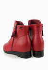 รองเท้าบูทหนังกันหนาว เสริมส้นภายใน (ไซส์พิเศษ) - Wedge Leather Ankle Boots