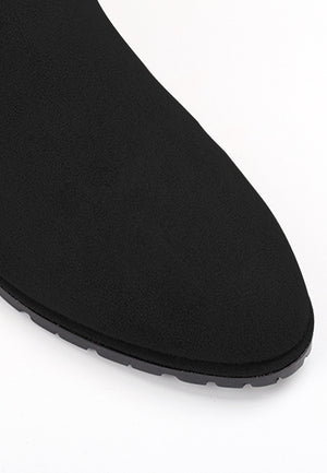 รองเท้าบูทกำมะหยี่ยาว - Women's Knee High Stretch Boot