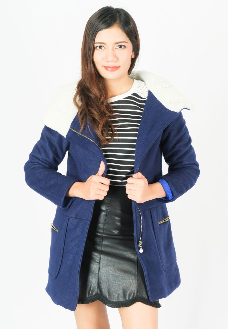 เสื้อแจ็กเก็ต เสื้อโค้ทกันหนาวผ้าวูล - Wool Hoodie Jacket