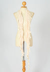ผ้าพันคอแต่งพู่ลูกไม้ - Tassel Leafy Lace Scarf
