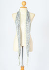 ผ้าพันคอแต่งพู่ลูกไม้ - Tassel Leafy Lace Scarf