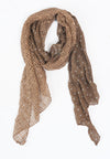 ผ้าพันคอปักลายผสมลายถัก - Shawl Lace Embroidered Scarf