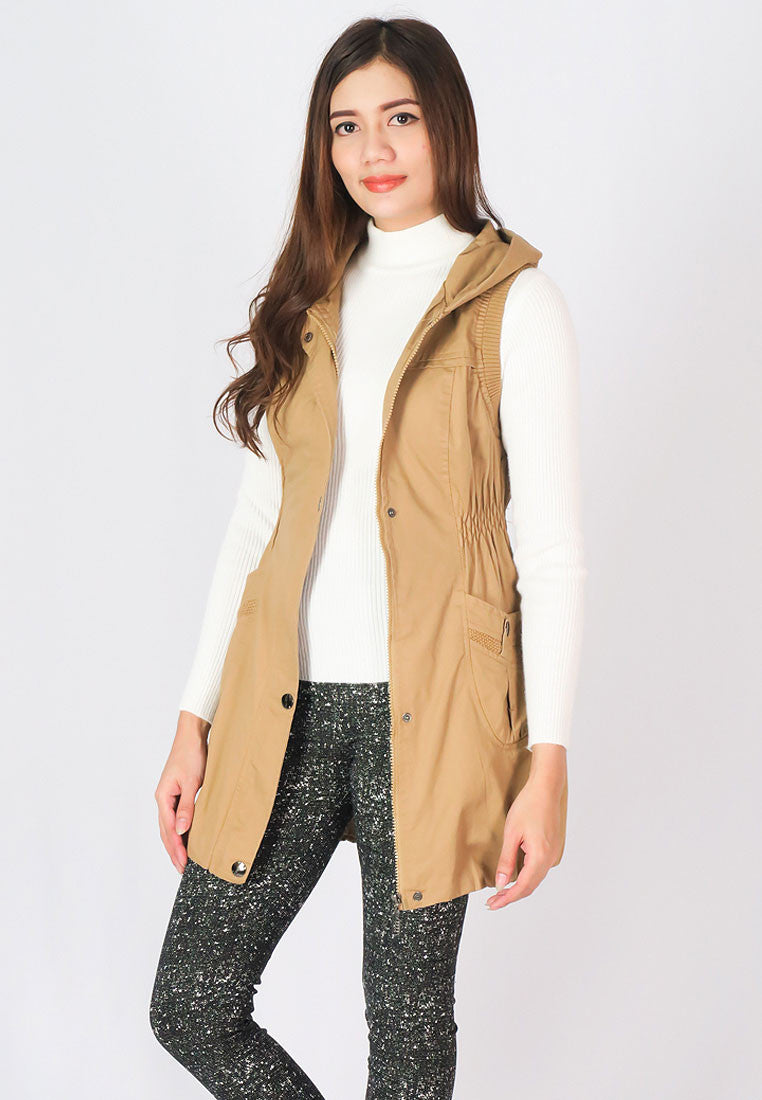 เสื้อแจ็คเก็ตแขนกุด - Hooded Anorak Vest