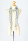 ผ้าพันคอแต่งพู่ลูกไม้ - Tassel Leafy Lace Scarf