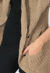 เสื้อคลุมไหมพรม -  Open Front Cable Knit Cardigan