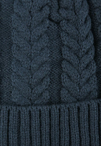 หมวกไหมพรมถักลายเปีย บุขนด้านใน H012- Unisex Cable Knit Fleece Lining Knit Beanie Ski Hat