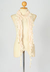 ผ้าพันคอแต่งพู่ลูกไม้ - Tassel Leafy Lace Scarf