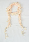 ผ้าพันคอแต่งพู่ลูกไม้ - Tassel Leafy Lace Scarf