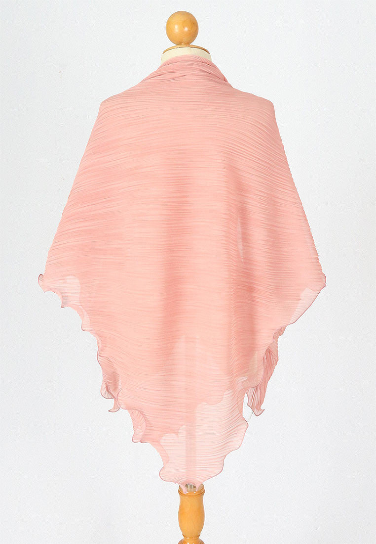 ผ้าพันคอชีฟองแบบพลีท - Pleated Chiffon Lightweight Wrap Scarf