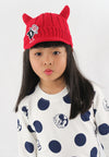 หมวกไหมพรม หมวกแก็ปไหมพรม สำหรับเด็ก - Winter Monster Eyes Visor Knit Hat for Boys and Girls