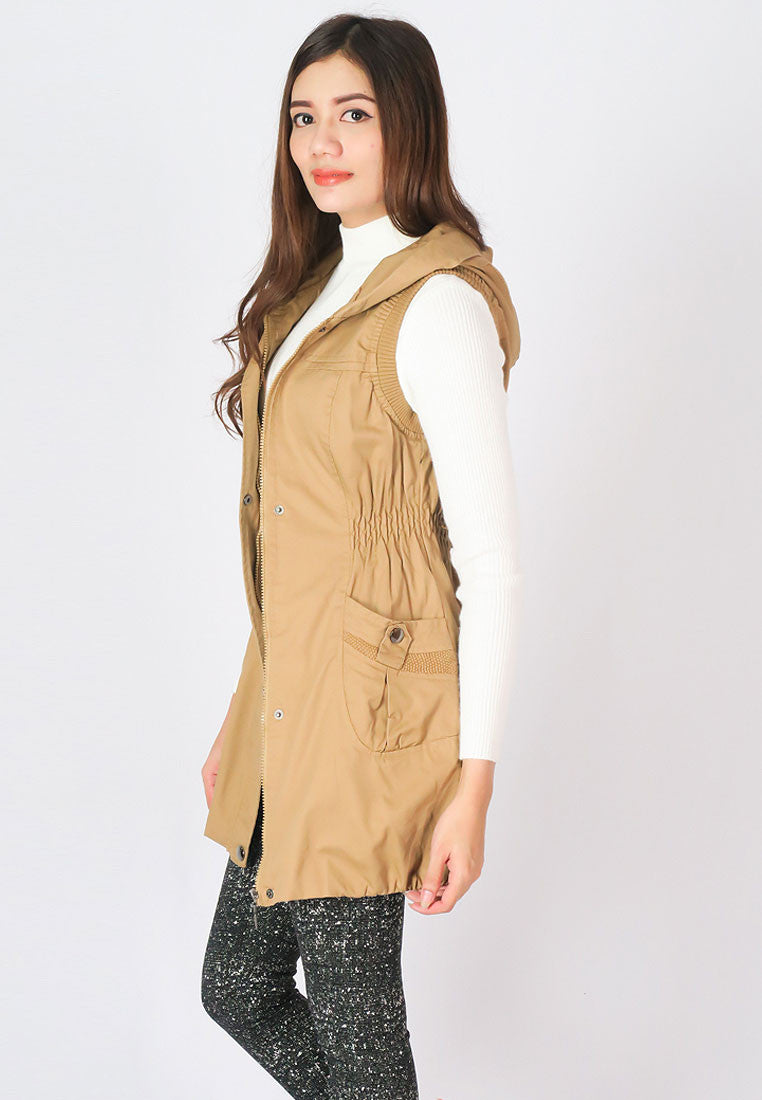 เสื้อแจ็คเก็ตแขนกุด - Hooded Anorak Vest