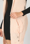เสื้อคลุมไหมพรม - Open Front Cable Knit Cardigan