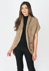 เสื้อคลุมไหมพรม -  Open Front Cable Knit Cardigan