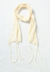 ผ้าพันคอแต่งพู่ลูกไม้ - Tassel Leafy Lace Scarf