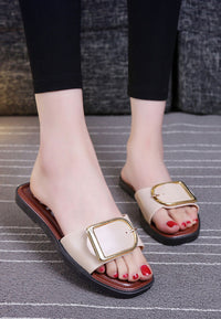 รองเท้าแตะ Fashion No.1825 - Belt Buckle Slippers Sandals