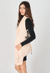 เสื้อคลุมไหมพรม - Open Front Cable Knit Cardigan