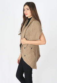 เสื้อคลุมไหมพรม -  Open Front Cable Knit Cardigan
