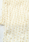 ผ้าพันคอแต่งพู่ลูกไม้ - Tassel Leafy Lace Scarf