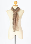 ผ้าพันคอปักลายผสมลายถัก - Shawl Lace Embroidered Scarf