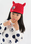 หมวกไหมพรม หมวกแก็ปไหมพรม สำหรับเด็ก - Winter Monster Eyes Visor Knit Hat for Boys and Girls