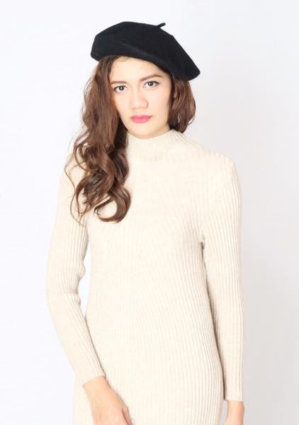 หมวกขนสัตว์ผ้าวูล สไตล์ฝรั่งเศส - Casual Beret Beanie Wool Hat
