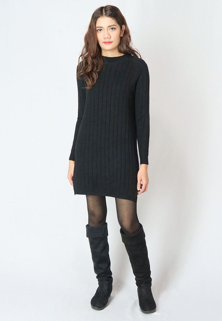 เสื้อสเวตเตอร์ไหมพรม - Cable Knit Turtleneck Pullover Sweater